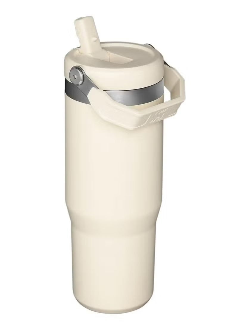 ستانلي كوب ستانلي من الفولاذ المقاوم للصدأ - زجاجة مياه معزولة بالفراغ للاستخدام في المنزل أو المكتب أو السيارة، كوب قابل لإعادة الاستخدام مع ماصة، مقاوم للتسرب، يُقلب ويُحفظ باردًا لمدة 12 ساعة أو مثلجًا لمدة يومين، 30 أونصة - Image 2